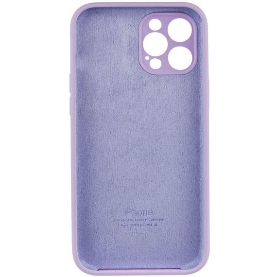 Чохол Silicone Case Full Camera Protective (AA) для Apple iPhone 12 Pro (6.1") Бузковий/Lilac | Зображення 3
