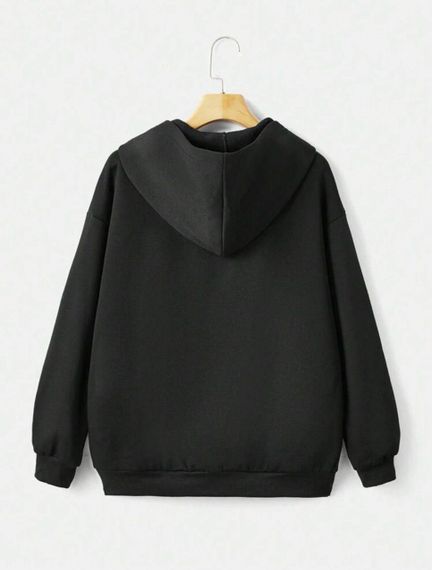 Женское теплое худи на флисе со скелетом рук RO113 цвет черный, размер универсальный 42/46 | Зображення 3