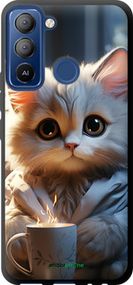 Чохол на Tecno POP 5 LTE BD4 Білий кіт "5646b-2639-2448"