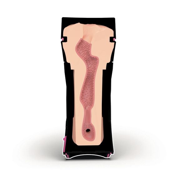 Мастурбатор-вагіна Mystim O(h) PUSH ME Vagina, можна стискати та регулювати вакуум Sex Aura | Зображення 5