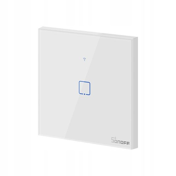 Sonoff t0eu1c-tx стеклянный интеллектуальный сенсорный выключатель фонарик wifi 1-ch
