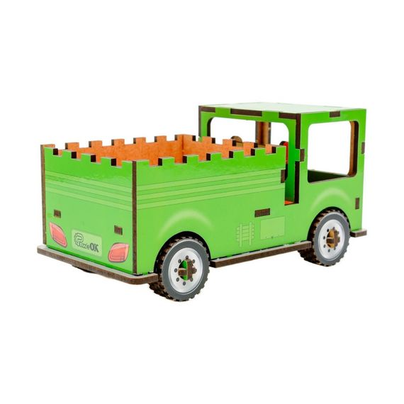 Дитячий дерев'яний 3D конструктор "Вантажівка" Puz-00929, 37 деталей | Зображення 1