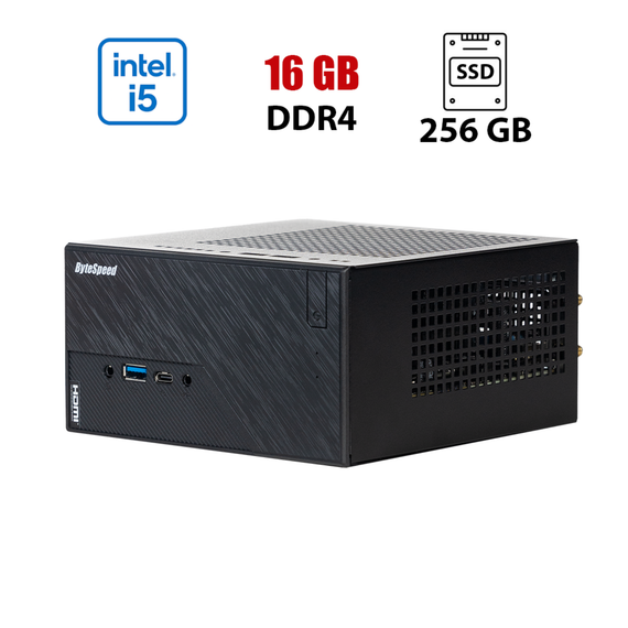 Неттоп Б-клас Bytespeed B760s USFF / Intel Core i5-12400 (6 (12) ядер по 2.5 - 4.4 GHz) / 16 GB DDR4 / 256 GB SSD M.2 / Intel UHD Graphics 730 / Блок питания в комплекте / Windows 11 б/в