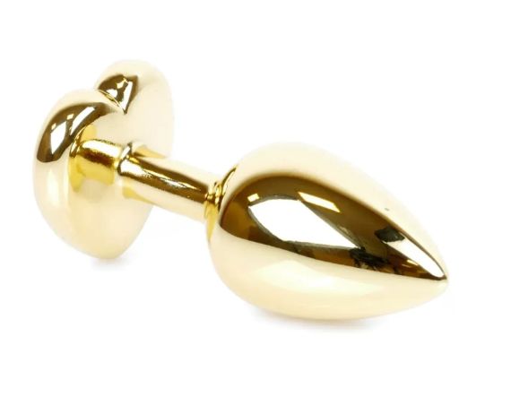 Анальна пробка Boss Series - Jewellery Gold Heart PLUG Purple S, BS6400043 Sex Aura | Зображення 3