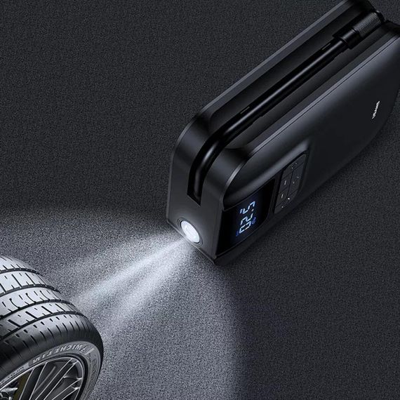 Автомобільний насос Usams US-ZB215 Mini Car Air Pump 5000mAh Black | Зображення 4