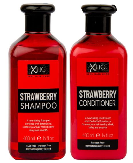 Безсульфатный набор для волос Xpel Strawberry 400мл+400мл