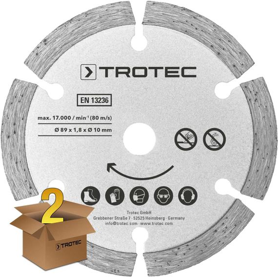 Диск відрізний алмазний Trotec 2 Diamond 89х10х1,8 (2 шт) (6215001302) | Зображення 1