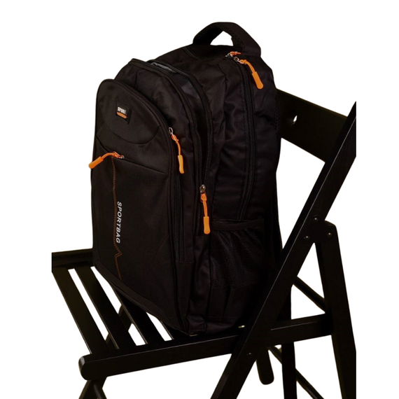Рюкзак чорный вместительный SportBag. Рюкзак повседневный, молодежный, качественный | Зображення 1
