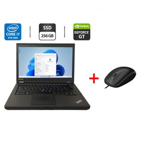 Ноутбук Lenovo ThinkPad T440p / 14" (1600x900) TN / Intel Core i7-4600M (2 (4) ядра по 2.9 - 3.6 GHz) / 16 GB DDR3 / 256 GB SSD / nVidia GeForce GT 730M, 1 GB GDDR3, 128-bit / WebCam / DVD-ROM / Fingerprint б/у + Подарок Проводная мышь / USB