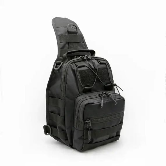 Набір: армійська чорна сумка + тактичний ліхтар професійний POLICE BL-X71-P50 | Зображення 3