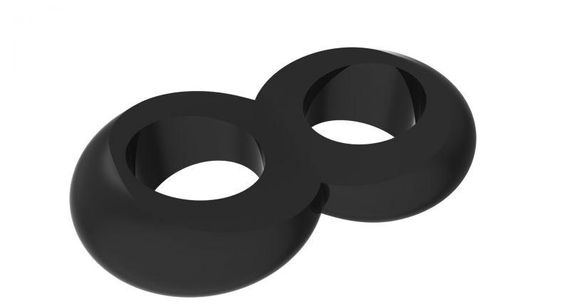 Эрекционное кольцо Duo Cock 8 Ball Ring, Black sexstyle