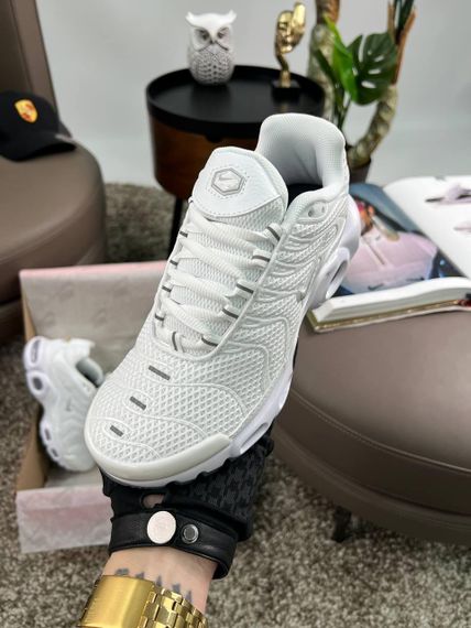 Кросівки Air Max Plus White Silver , текстиль , В'єтнам | Зображення 3