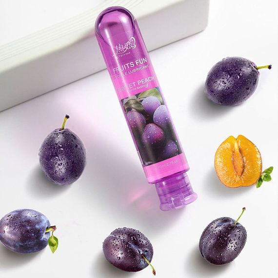 Їстівний лубрикант Fall in love Слива на водній основі Babydoll 80 мл. Фіолетовий 760299 | Зображення 3