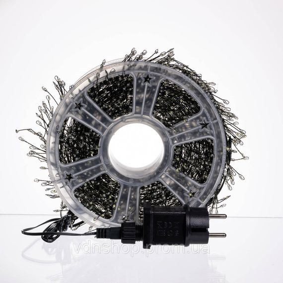 Новорічна гірлянда Хвойна лапа кімнатна роса 100 м 3000 LED зелений провід Синє сяйво D3000L100MGBL | Зображення 5