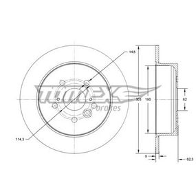 Диск тормозной задний Chery Tiggo 06-10/ Toyota Rav 4 00-05 (303x9), TX 71-91
