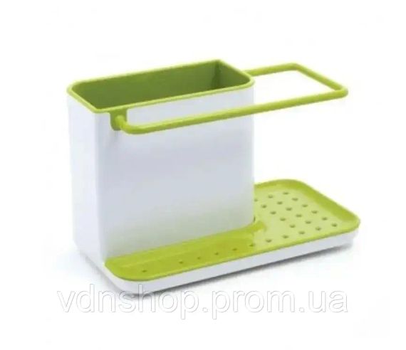 Універсальний органайзер для кухні на раковину 3 в 1 DAILY USE, для щіток, губок, мила та рушників | Зображення 1