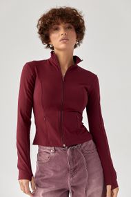 Спортивна еластична кофта на блискавці - бордо цвет, S (є розміри)