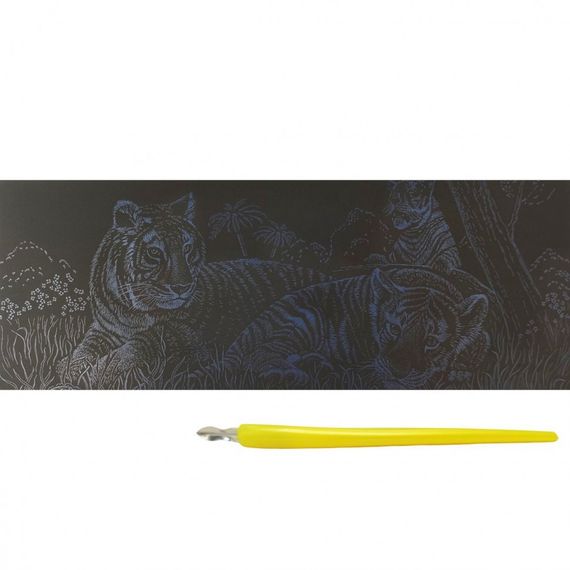 Гравюра Панорама Економ ГрВ2 Danko Toys, у пакеті (4820150912222) Тигри. Срібло Вид 10