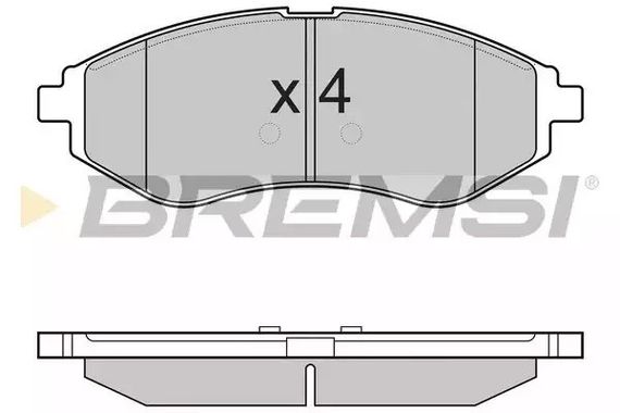 Колодки передні гальмівні Chevrolet Aveo 06-(akebono), Bremsi (BP3111) | Зображення 1