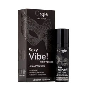 Жидкий вибратор Orgie Sexy Vibe! High Voltage, 15 мл, эффект мурашек + очень мощная вибрация Sex Aura