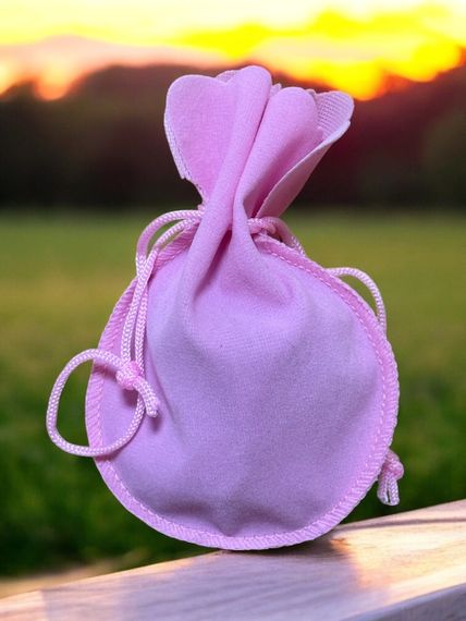Подарунковий оксамитовий мішечок Round - Pink | Зображення 1