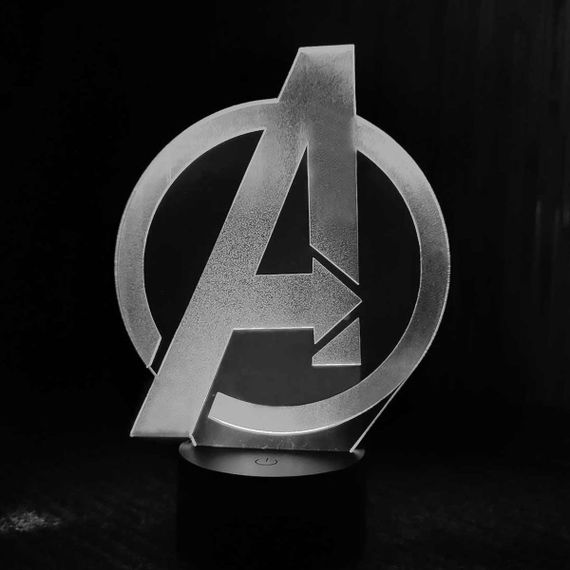 Акриловый светильник-ночник Мстители белый tty-n001707