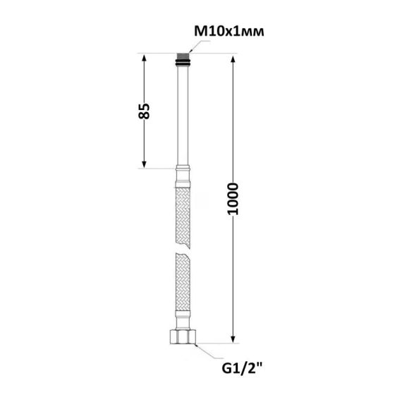 Thermo Alliance Forte Шланг для води, NYLON М10х100 см довгий (пара) SF390W100L | Зображення 1