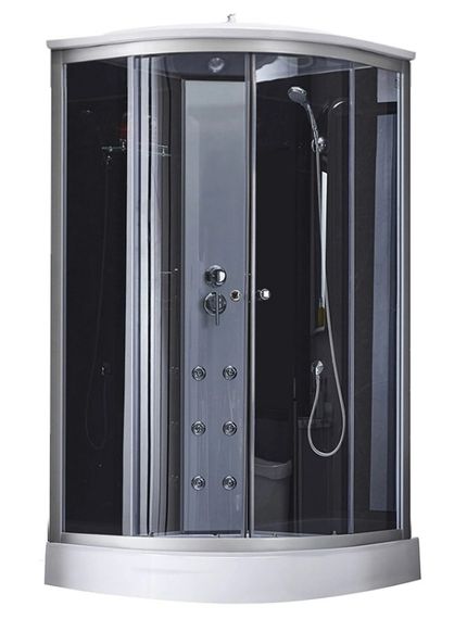 Гідробокс Tani SBM90x90.SAT.LOW.GR, низький, скло тоноване 4 мм, стінки BLA Lidz (LTSBM9090SATLOWGR)