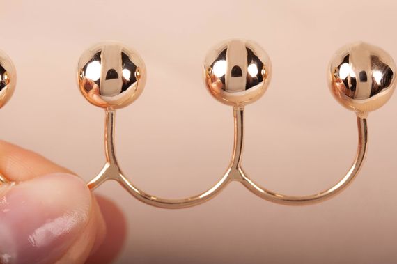 Кольцо из желтого золота на три пальца 21.5 | Зображення 7