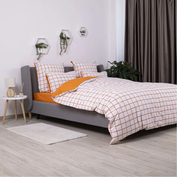 Постельное белье семейное ТЕП Happy Sleep Terracotta Check 2-03797-25233 150х220х2 см | Зображення 3
