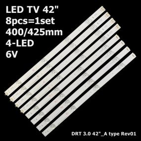 Підсвітка LG 42" Innotek DRT 3.0 42" A type Rev0.1/ DRT 3.0 42" B type 825mm 8шт. (Велика лінза) Квадратна лінза 17 мм