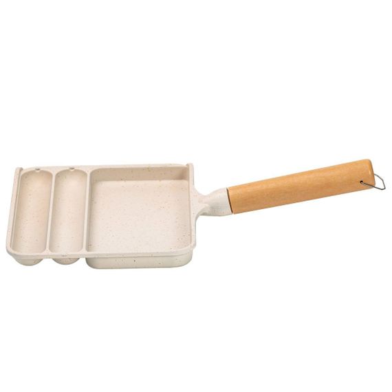 Сковорода прямокутна на 3 секції з антипригарним покриттям бежева HP39572W | Зображення 1