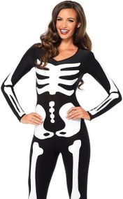 Костюм скелета, світиться у темряві Leg Avenue Womens Skeleton Bodysuit Halloween, розмір S