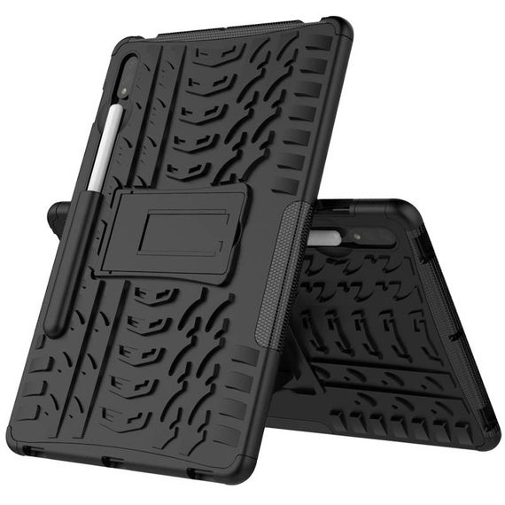 TPU+PC чохол Protector Stand для Samsung Galaxy Tab S9+ / S9+ FE / S10+ 12.4'' Black | Зображення 1
