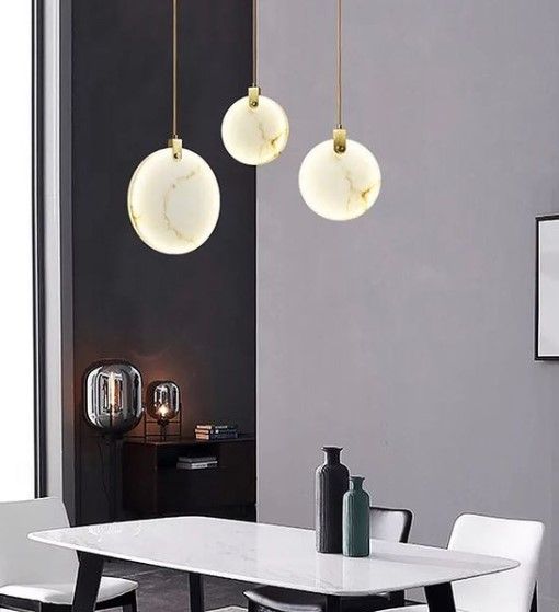 Люстра світлодіодна підвісна LED світильник для квартири на стелю лед 26626 Латунь 30-150х10х25 см. | Зображення 2