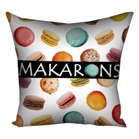 Подушка габардинова з принтом Makarons 30x30 (3P_SWE029)