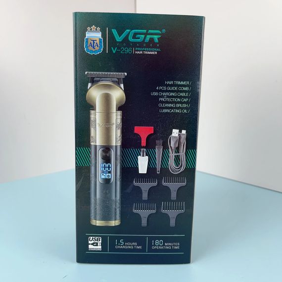 Триммер VGR V-296 4 насадки LED display (44952-V-296_483) | Зображення 3
