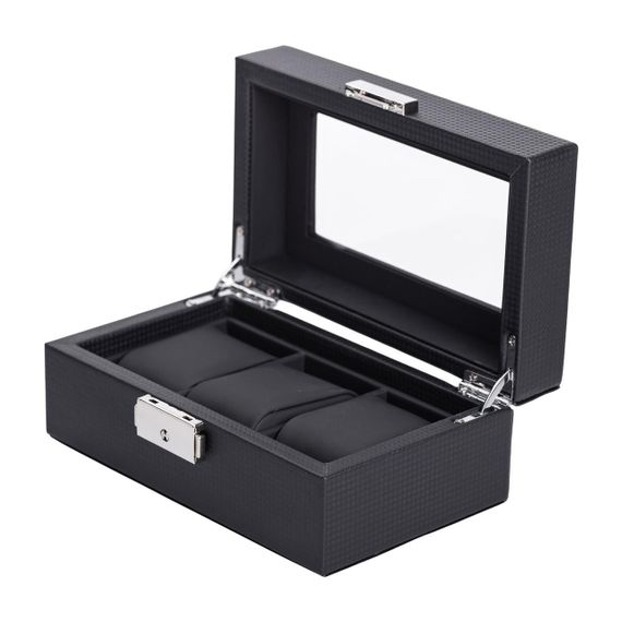 Шкатулка для наручных часов 19×11.5×8 см деревянная на 3 отсека кейс для хранения часов