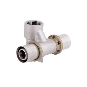 Прес-фітинг Icma-трійник 1/2" ух20 настінний прохідний No 422