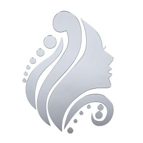 Зеркальный декор акриловый самоклеющийся Лицо серебро,16шт (D) SW-00002504