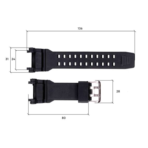 Ремешок для часов Skmei 1343BK Black | Зображення 2