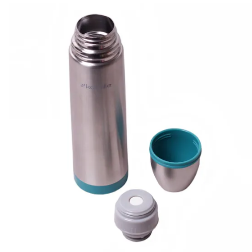 Термос 1л з нерж.сталі із пластику зі вставками і чохлом KAMILLE | Зображення 9