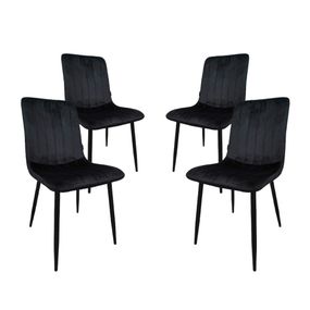 Крісло стілець для кухні вітальні кафе Bonro Бонро B-423 чорне (4 шт) (42400825)