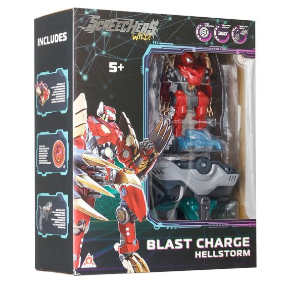 Дитячий ігровий набір S5 L1 ХЕЛШТОРМ Screechers Wild! EU686112 запускач-бластер, машинка-трансформер | Зображення 2