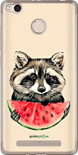 Чохол на Xiaomi Redmi 3x Єнотик з кавуном "4605u-441-2448"