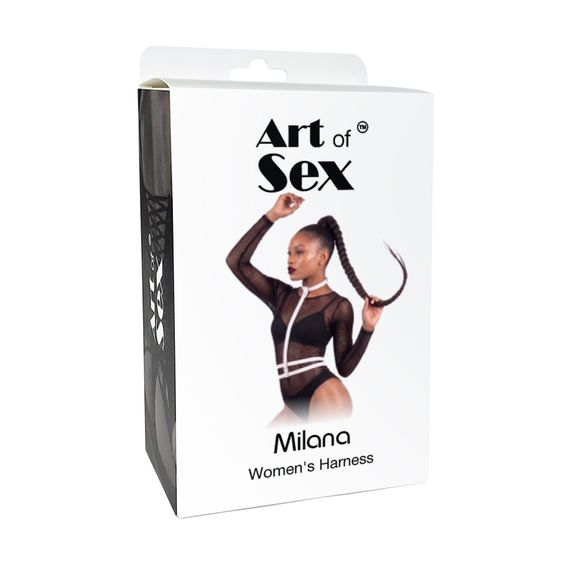 Жіноча портупея Art of Sex - Milana, екошкіра, розмір XS-2XL, колір чорний | Зображення 3