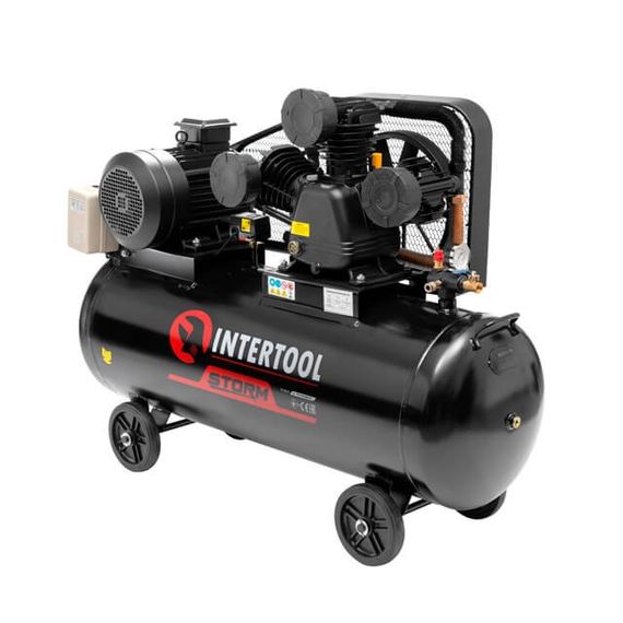 Компресор STORM, 200 л, 10 aтм, 1050 л/хв INTERTOOL PT-0040