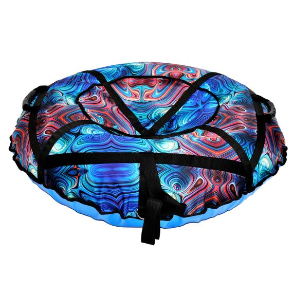 Тюбінг для катання по снігу 100 см "калейдоскоп" (Оксфорд, ПВХ) санки ватрушка | Зображення 5