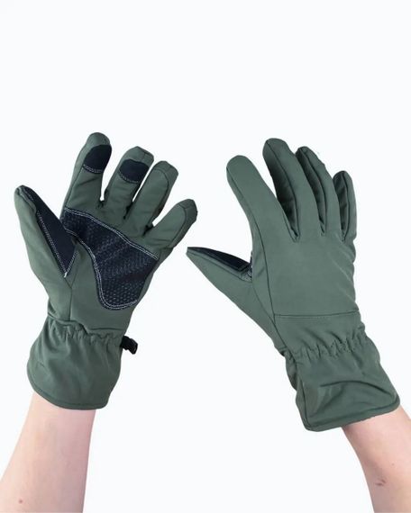 Зимові тактичні рукавиці Soft-shell Олива розмір XL
