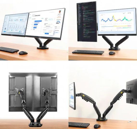 Настільне кріплення для двох моніторів (кронштейн) 17"-30" NB F160 | Зображення 8